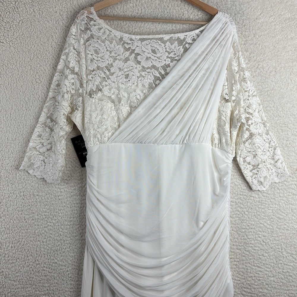 NWT Kiyonna Bridal Womens Elegant White Ruched Waist Wedding Gown Size 2X PLUS - Picture 11 of 14